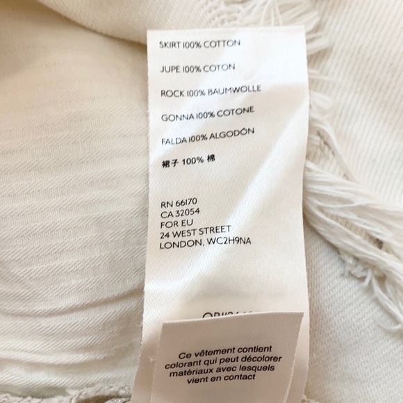 Free People Bailey Denim Skirt in Coconut. - Picture 12 of 13